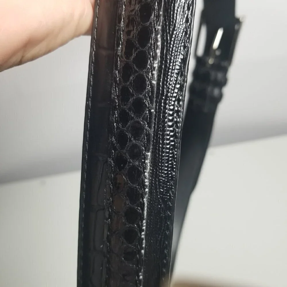 Stacy Adams Men's Genuine  Leather Snake Print  Belt Sz 42